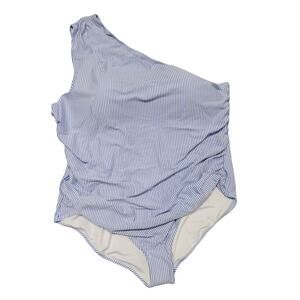 NWT J.Crew Ruched One Shoulder One Piece Swimsuit Vacation Beach‎ Plus Size 24
